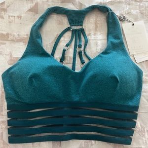 Bombshell Statement Sports Bra Teal Large